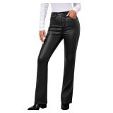 GRAPENT High Waisted Black Stretch Jeans for Women - Size 2XL/20-22