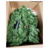 AMERZEST 6FT Prelit Artificial Christmas Garland with Dual Color LED Lights and Timer by Remote Control and Batteries Operated for Mantle Stairs Fireplace Door Xmas Decoration, Indoor Outdoor, Green