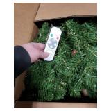 AMERZEST 6FT Prelit Artificial Christmas Garland with Dual Color LED Lights and Timer by Remote Control and Batteries Operated for Mantle Stairs Fireplace Door Xmas Decoration, Indoor Outdoor, Green