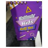 Nattork Toddler Golf Set for Boys Girls Age 2 3 4 5, Upgraded Kids Golf Cart with 4 Clubs & 12 Balls, Outdoor Indoor Sports Toy Birthday Gift, Rose