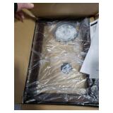 17 Farmhouse Real Wood Chandelier, No Assembly Required 4-Light Rustic Dining Room Light Fixture Over Table, Adjustable Hanging Chandelier for Kitchen Living Room Foyer Entryway