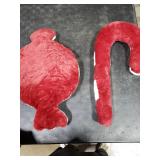 Uvvyui Christmas Candy Pillows Set of 2 Cute Christmas Pillows Candy Cane Decoration Throw Pillow Soft Winter Aesthetic Room Decor Candycane Shaped Plush Cushion for Xmas Decor