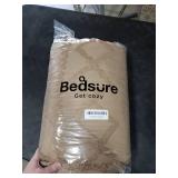 Bedsure Tufted Boho Comforter Set Queen Size - Light Brown Boho Bed Set, GentleSoft 3 Pieces Farmhouse Shabby Chic Embroidery Bedding, Gifts for Woman, Jacquard Queen Comforter for All Seasons