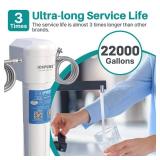 ICEPURE Under Sink Water Filter System, 3 Years or 22000 Gallons Ultra High Life NSF/ANSI 42 Certified, Removes Heavy Metals,Chlorine,Direct Connect Under Counter Drinking Water System, USA Tech