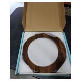 MAONAME Round Charger Plates Set of 12, 13 Inch Brown Charger for Dinner Plates, Farmhouse Faux Wood Plate Chargers, Rustic Table Chargers for Weddings, Party