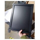 HBCY Creations Rustic Black Wooden Tabletop Chalkboard with Legs/Vintage Wedding Table Sign/Small Kitchen Countertop Memo Board/Antique Wooden Frame (12 x 17, 4- Black)