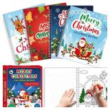 3 Pcs 8.6x11 in Christmas Coloring Books for Merry Christmas Spiral Bound Coloring Books Xmas Activity Book Fun Holiday Party Supplies for Winter Party Favors Birthday Gifts Home