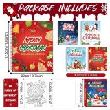 3 Pcs 8.6x11 in Christmas Coloring Books for Merry Christmas Spiral Bound Coloring Books Xmas Activity Book Fun Holiday Party Supplies for Winter Party Favors Birthday Gifts Home