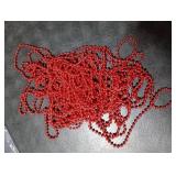 50 Feet Christmas Tree Beads Garland Artificial Pearl Strings for Decorating Plastic Beads Chain Roll for Xmas Home Fireplace Holiday Wedding DIY Decoration(Red)