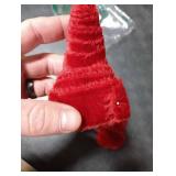 Keypan Red Velvet Ribbon for Christmas Tree - 1 1/2 inch Wide Handmade Fringe Fabric Ribbons for Gift Wrapping, Baby Shower, Flower Bouquet