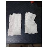 MIULEE Pack of 2 Corduroy Decorative Throw Pillow Covers 12x12 Inch Soft Boho Striped Pillow Covers Modern Farmhouse Home Decor for Sofa Living Room Couch Bed Cream White