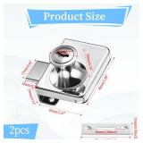 Vin Beauty 2 Pcs Glass Cabinet Locks, Stainless Steel, Mortise Lock, Cabinet and Furniture Locks, Silver