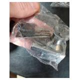 Vin Beauty 2 Pcs Glass Cabinet Locks, Stainless Steel, Mortise Lock, Cabinet and Furniture Locks, Silver