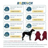 ROZKITCH Dog Pyjamas, Lightweight PJS with Four Legs, Full Coverage Sweater Clothing and Loungewear with Adjustable Drawstrings Suitable for Medium to Large Breeds of Dogs Indoor Sleeping Red L