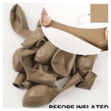 PartyWoo Cream Balloons 140 pcs Different Sizes of 18 12 10 5 Inch Beige Ivory Nude Neutral Boho Fall Latex Balloons for Graduation Birthday Baby Shower Jungle Theme Party Decorations Brown-F56