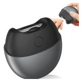 SCAIKTIG Electric Automatic Nail Clipper with Light, 2 Speeds, Magnetic Cover, Nail Scraps Storage, USB Rechargeable, Safety Electric Fingernail Trimmer for Kids, Adult, Seniors, Men, Caregivers, Grey