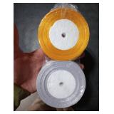 Christmas Ribbons, DECYOOL 2 Rolls 100 Yards Christmas Organza Ribbons 0.8 Inches Wide Holiday Festival Ribbon for Gift Wrapping Christmas Decoration, Gold & Silver