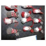 Skylety Christmas Tree Hanging Gnomes Plush Christmas Ornaments Elk Swedish Handmade Gnome Decor Mini Halloween Scandinavian Santa Holiday Decoration for Walls Stairs Windows(16 Pieces)