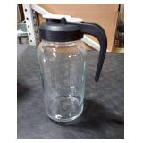 2 Quart Glass Pitcher with Lid - Mason Jar Pitcher with Filter Lid, Wide Mouth Jar Leak-proof Water Jug, Heavy Duty Glass Container for Water, Juice, Milk, Tea, Iced Coffee, and Drinks