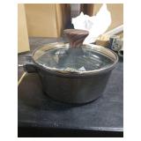 SENSARTE Nonstick Saucepan with Lid, 2.0 Quarts Small Pot with Swiss Granite Coating, Stay-cool Handle, Handy Sauce Pot Small Kitchen Cooking Pot, Induction Comptable, Free of Intentionally Added PFOA