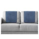 Frienda 2 Pieces Recliner Headrest Covers Sofa Headrest Protector Sherpa for Recliner Chair Couch Furniture Non Slip for Living Room(Dusty Blue)