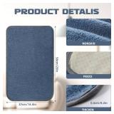 Frienda 2 Pieces Recliner Headrest Covers Sofa Headrest Protector Sherpa for Recliner Chair Couch Furniture Non Slip for Living Room(Dusty Blue)