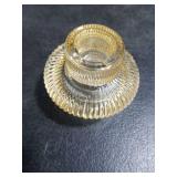 VOHO Champagne Gold Taper Candle Holders for Table Centerpiece, Classic Ribbed Candlestick Holders for Birthday Party Wedding Decor, Versatile Glass Candle Holder for Tealights/Taper Candles(Set of 6)