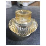 VOHO Champagne Gold Taper Candle Holders for Table Centerpiece, Classic Ribbed Candlestick Holders for Birthday Party Wedding Decor, Versatile Glass Candle Holder for Tealights/Taper Candles(Set of 6)