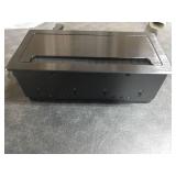 Embedded mesa Power Outlet Box, Table Power Multimedia Connectivity Box for Conference Study Room Home with 4 AC Outlet,USB-C Port Fast Charge 18W Length 4.9FT Power Cable (Brushed Black)