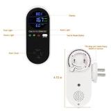 2 Packs Combination Natural Gas & Carbon Monoxide Detector,Koabbit 4-in-1 Explosive Gas & Carbon Monoxide Alarm with Temperature(°F) & Humidity for Home,RV,Hotel,Apartment