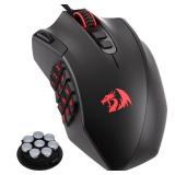 Redragon M921 MMO Gaming Mouse, 12400 DPI High Precision Wired RGB Mice w/18 Programmable Buttons, 12 Side Macro Keys, Software Supports for PC Laptop