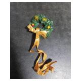 Zeyune 9 Pcs Small Christmas Wreaths for Kitchen Cabinets with Bow Ribbon Mini Cabinet Door Wreath Set Hanging Christmas Decor for Kitchen Window Outdoor Indoor, 14.96 x 7.87