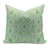 Katie Romeo Designs Blue, Green and White Coastal Geometric Throw Pillow Cover - 20x20 - 12X20 - 14x36 - Decorative Pillow Cover for Sofa, Bed, or Living Room Decor