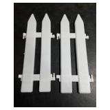 MCEAST 24 Pieces Christmas Tree Fences White Picket Fence Border 4.6 x 12 Inches Mini Plastic Decorative Fences Christmas Tree Barrier for Dogs Kids Home Wedding Fairy Garden Party