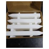 MCEAST 24 Pieces Christmas Tree Fences White Picket Fence Border 4.6 x 12 Inches Mini Plastic Decorative Fences Christmas Tree Barrier for Dogs Kids Home Wedding Fairy Garden Party