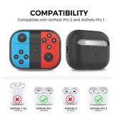 TRONWIN Silicone Airpods Pro 2 Case Protective Cover Skin Gamepad Design for Airpods Pro 2022