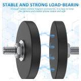 100 Pack Rubber Coated Magnets M6 Rock Light Magnets 1.69 Inch Mounting Magnet Thread Stud Magnetic Anti-Scratch Strong for Rock Light Bar Camera Cabinet Blackboard Refrigerator (100 Pack)