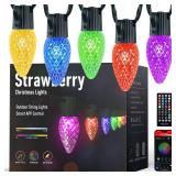 Minetom Smart C9 Christmas Lights Outdoor, 150 LED 164FT Christmas Color Changing Fairy Lights App Control, Music Sync, 105 Preset Modes, Connectable RGB C9 String Lights for House Indoor Xmas Decor