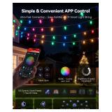 Minetom Smart C9 Christmas Lights Outdoor, 150 LED 164FT Christmas Color Changing Fairy Lights App Control, Music Sync, 105 Preset Modes, Connectable RGB C9 String Lights for House Indoor Xmas Decor