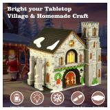 Upgraded Lighting System, 7.2Ft Brown Accessory Cord with 1LED C7 Spare Fuse Bulb, Blow Mold Lights Cord with Female Plug&On/Off Switch, for Halloween Christmas Village and Homemade Craft Decorations