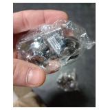 2 Pack Double-Open Glass Door Display Cabinet Display Cabinet Safety Lock, Suitable for 0.2-0.31 Glass Door, Separate Key with Drilling, Zinc Alloy