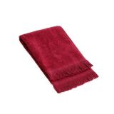 The Holy South - Fringed Reversible Fingertip Hand Towel (Size 11 W x 18 L) Terry Cotton Washcloth Set for Face and Bathroom use. (3, Maroon)