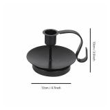 TIED RIBBONS Vintage Candle Holder with Handle Set of 4 Black Gothic Candle Holder for Home Decorations Old Fashioned Candlestick Table Taper Candle Holders for Party Decorations