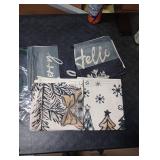 AVOIN colorlife Merry Christmas Joy Xmas Trees Brown Throw Pillow Covers, 18 x 18 Inch Christmas Winter Holiday Cushion Case Decoration for Sofa Couch Set of 4