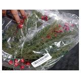 Sggvecsy Artificial Pine Branches Fake Greenery Pine Picks Artificial Red Berry Stems Christmas Pine Needles for DIY Christmas Garland Wreath Xmas Embellishing Flower Arrangements Decoration