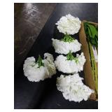 Waipfaru 21 Real Touch White Hydrangea Artificial Flowers with Long Stem & Leaves, Full Latex Faux Hydrangea Flowers for Home Decor Party Floral Arrangements Wedding Bouquets Centerpieces, 5Pcs