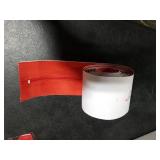 CALPALMY 4-Pack Heavy-Duty Dust Protector Zipper (Red) - Self-Adhesive Instant Door Zipper - 7 Ft Length x 3 Width - Includes 4 Zippers and Plastic Sheeting Cutter Accessories