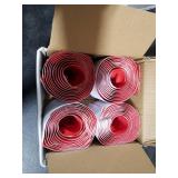 CALPALMY 4-Pack Heavy-Duty Dust Protector Zipper (Red) - Self-Adhesive Instant Door Zipper - 7 Ft Length x 3 Width - Includes 4 Zippers and Plastic Sheeting Cutter Accessories