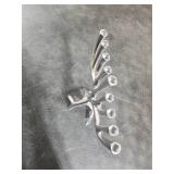 Yair Emanuel Modern Tree of Life Hanukkah Menorah - Contemporary Aluminum Design - Three Fits Standard Hanukkah Candles (7 Inch)