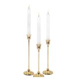 LEPAOSHENG Candlestick Holders 3PCS, Metal Taper Candle Holder, Gold Vintage Candle Holders for Pillar Candles, Table Mantel Wedding Festive Decor Party Party Decor Christmas Decorations